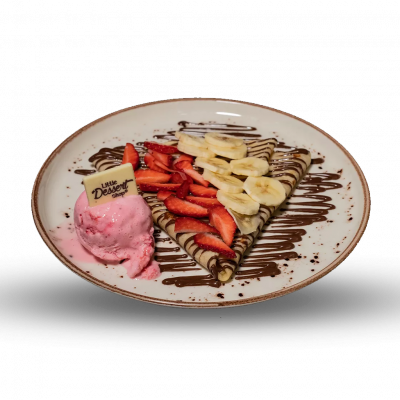 Banana & Strawberry Delight Crepe