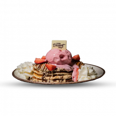 Strawberries & Cream Pancakes