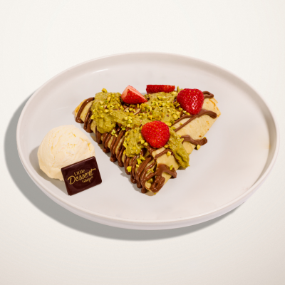 Strawberry Pistachio Kunafa Loaded Crepe