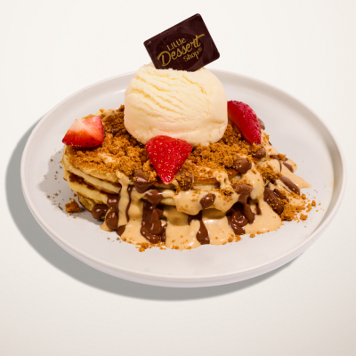Strawberry Choc Lotus Pancake Stack